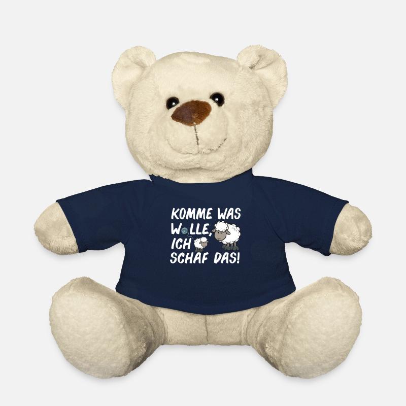 Komme Was Wolle Ich Schaf Das lustige Schäfer - Teddy - French Navy
