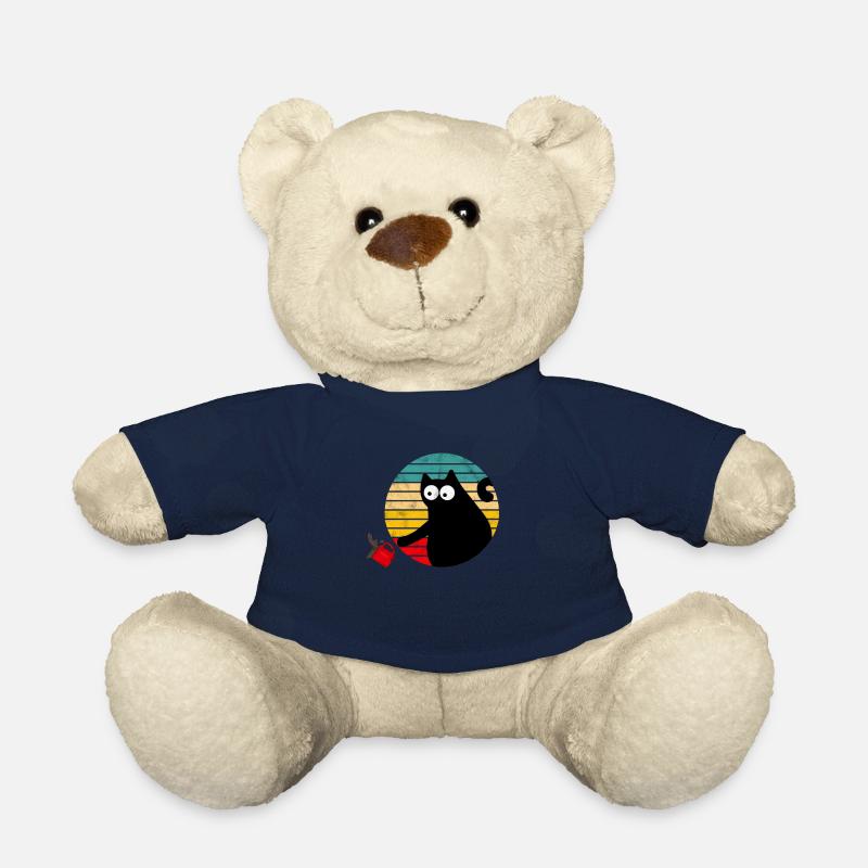 Freche Kaffee Katze - Vintage - Teddy - French Navy