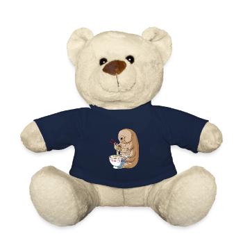 Funny Japanese Kawaii Ramen Tardigrade - Teddy Bear - french navy - Front