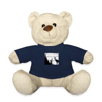 Rotwild I Wildnes I Hirsch I Tiere I Geschenk - Teddy - French Navy - Vorne