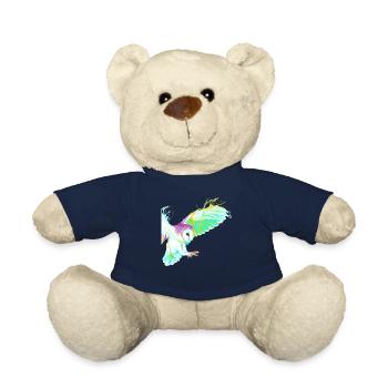 Fliegender Splash Vogel Eule - Teddy - French Navy - Vorne