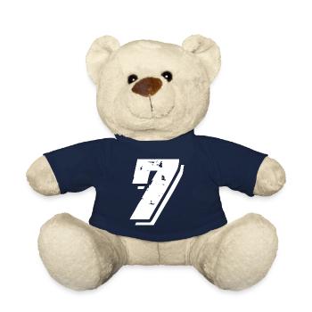 7 Number Symbol - Teddy Bear - french navy - Front