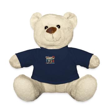 Vintage Year 1924 Anniversary 99 Years Gift Idea - Teddy Bear - french navy - Front