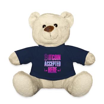 bitcoin accepted - Teddy Bear - french navy - Front