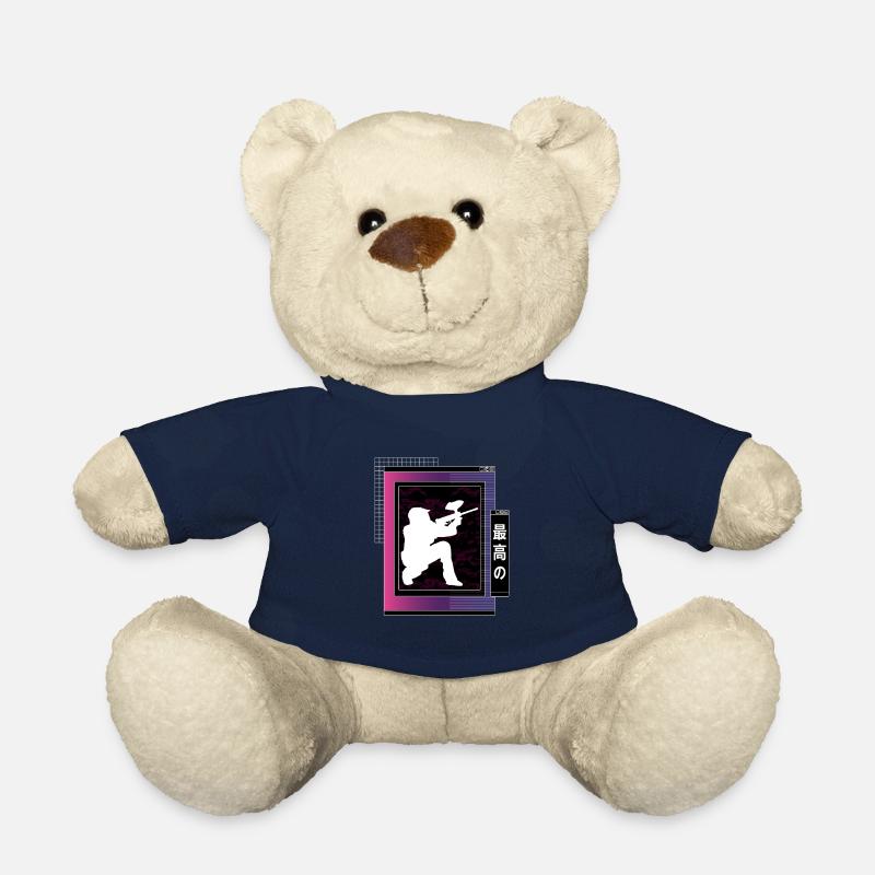 Vaporwave Metaverse Paintball - Teddy Bear - french navy