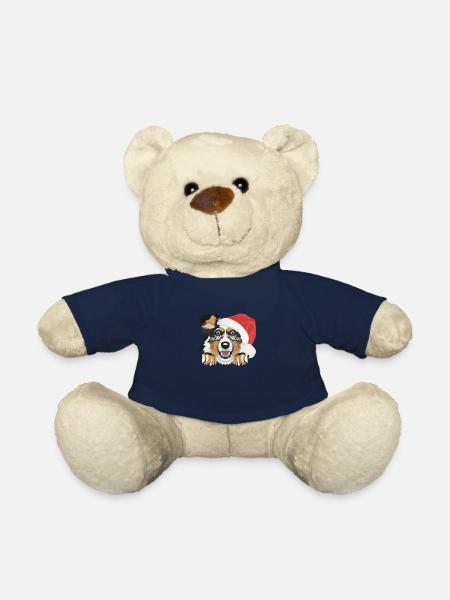 Berger australien Joyeux Noël - Nounours - bleu marine