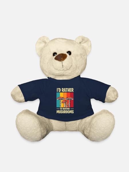 Mushroom pickers and mushroom friends - Teddy Bear - french navy