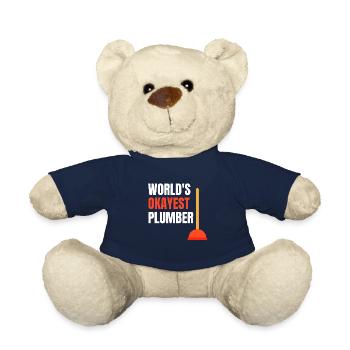 Lustiges Klempner-Outfit Plunger Worlds Best Okayest - Teddy - French Navy - Vorne