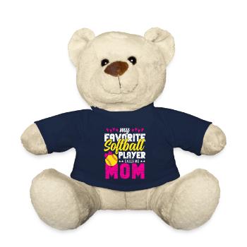 Lustige Softball Mutter Tochter Übung Stolze Eltern - Teddy - French Navy - Vorne