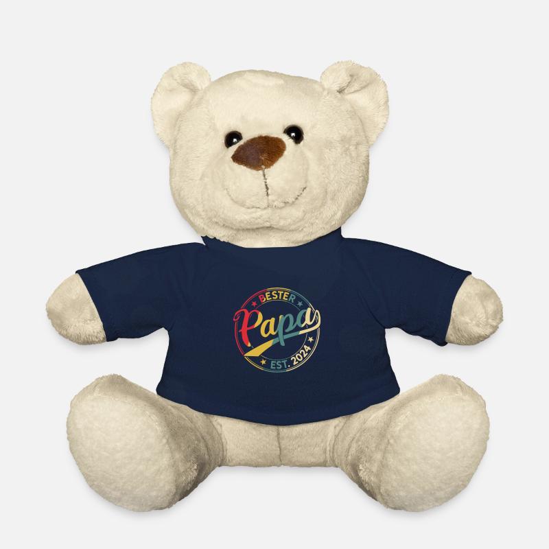 Bester Papa 2024 Papa seit 2024 Retro - Teddy - French Navy