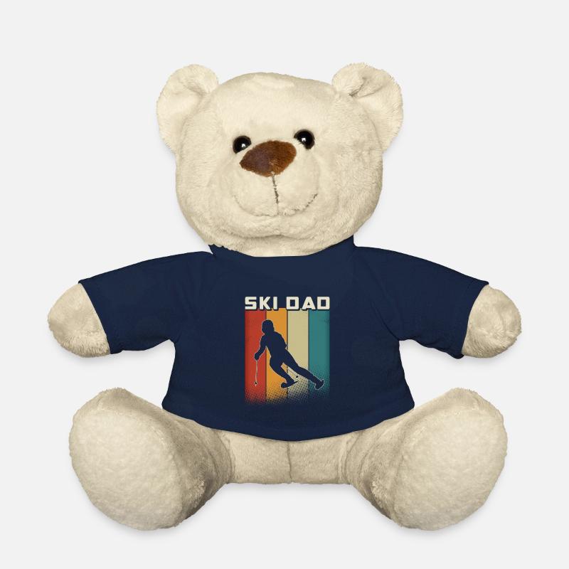 Retro Ski Dad Ski Papa - Teddy Bear - french navy