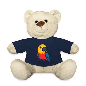 Humor little parrot - Teddy Bear - french navy - Front