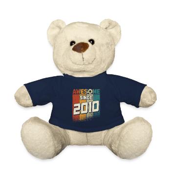 Awesome since 2010 Girl Boy 14th Birthday - Teddy Bear - french navy - Front