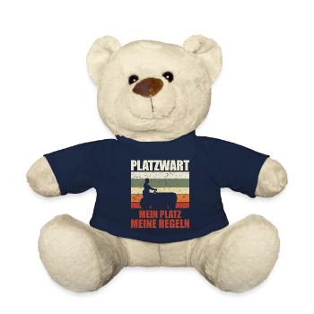 Platzwart Garten Rasenmäher Geschenk - Teddy - French Navy - Vorne