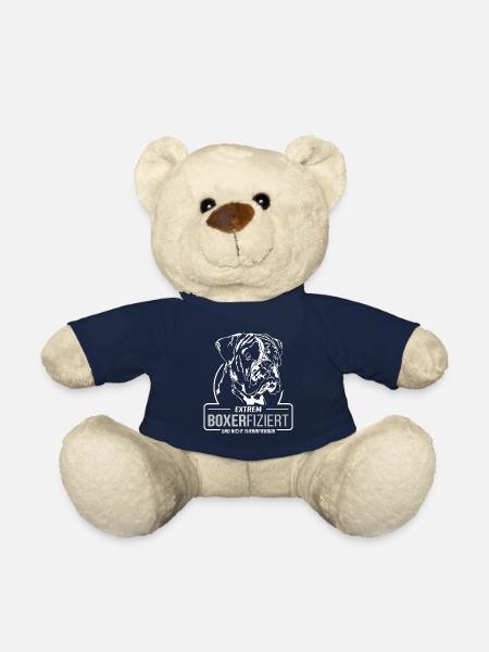 BOXERFIZIERT Boxer Hunde Spruch Hund Wilsigns - Teddy - French Navy