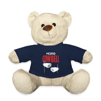 Plus Cowbell Bell Cow Animal Music Teacher Rhythm - Nounours - bleu marine - Devant