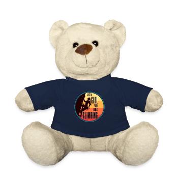 Climbing Womens Just A Girl Who Loves Climbing - Teddy Bear - french navy - Front