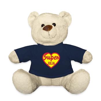 heart heart julia super - Teddy Bear - french navy - Front