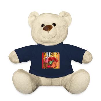 give thanks - Funny Turkey - Nounours - bleu marine - Devant