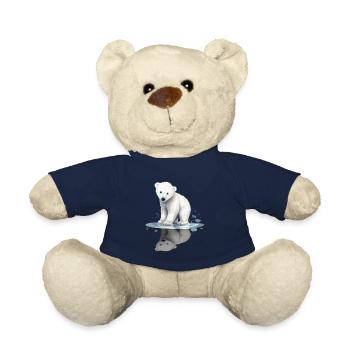 Ours polaire Bébé ours polaire Reflet - Nounours - bleu marine - Devant