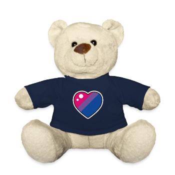 Herz (Bisexuelle Flagge) - Teddy - French Navy - Vorne