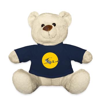 Petite sorcière volante - Nounours - bleu marine - Devant