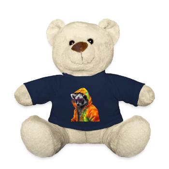 Lémurien avec lunettes de soleil Coloré Cool Lémurien à queue annelée animal forestier - Nounours - bleu marine - Devant