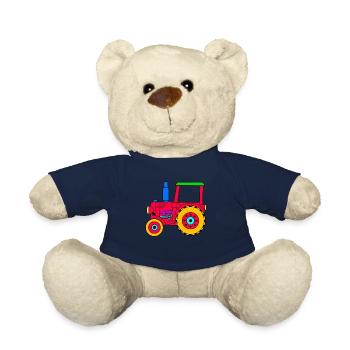 Roter Traktor für Jungen und Mädchen - Teddy - French Navy - Vorne