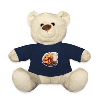Chocolate Chip Cookies and Milk - Teddy Bear - french navy - Front