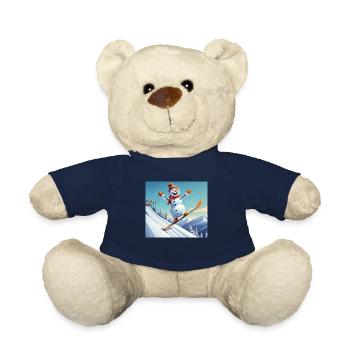 Schneemann auf Snowboard – Sprung ins Winter - Teddy - French Navy - Vorne