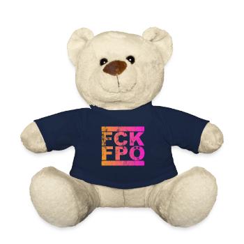 FCK FPÖ - Montrer l’exemple contre la droite (vintage) - Nounours - bleu marine - Devant