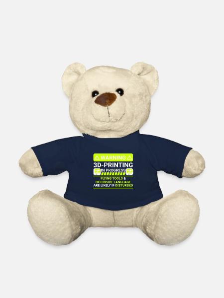 warning 3d printing in progress - Teddy - French Navy