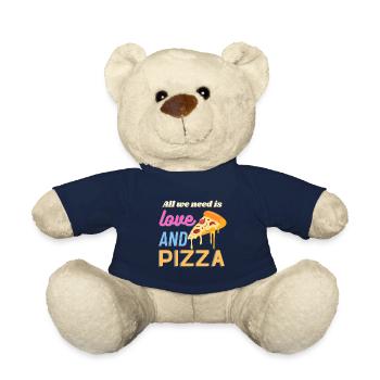 All we need is love and pizza - Teddy - French Navy - Vorne