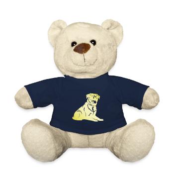 Silhouette de chien rottweiler - Nounours - bleu marine - Devant