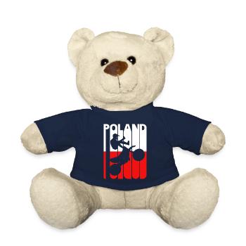 Vintage Retro polnische Flagge. Polen.Sport.Motocross - Teddy - French Navy - Vorne