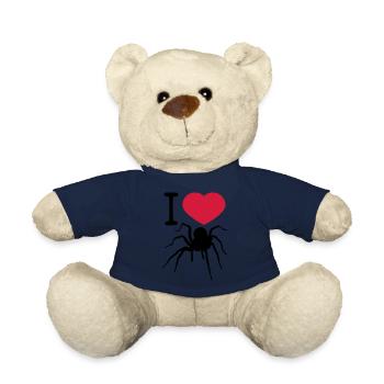herz liebe i love spinne vogelspinne design clipar - Teddy - French Navy - Vorne