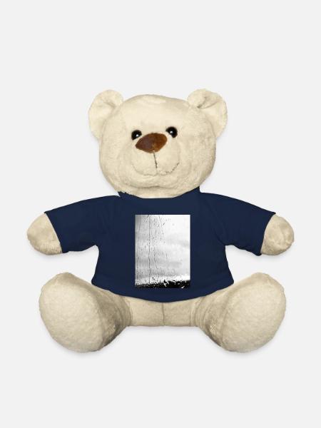 Regen auf Glas Monochrom - Teddy - French Navy