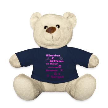 Le café de chien faire fuir les soucis - Nounours - bleu marine - Devant