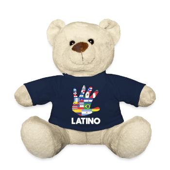 Latino Amérique latine Drapeaux Blanc - Nounours - bleu marine - Devant