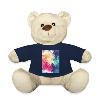 Abstract low poly color pattern design (spectrum) - Teddy Bear - french navy - Front