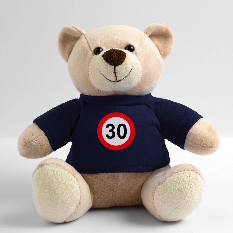 Road sign speed limit 30 Teddy Bear