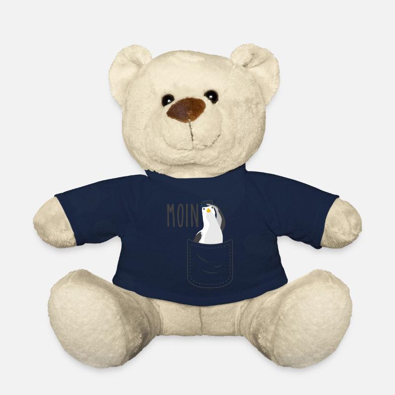 Moin Möwe Norddeutschland Brusttasche Tasche Motiv - Teddy - French Navy