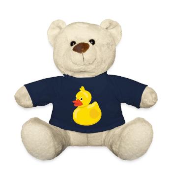 Rubber duck bathing duck - Teddy Bear - french navy - Front