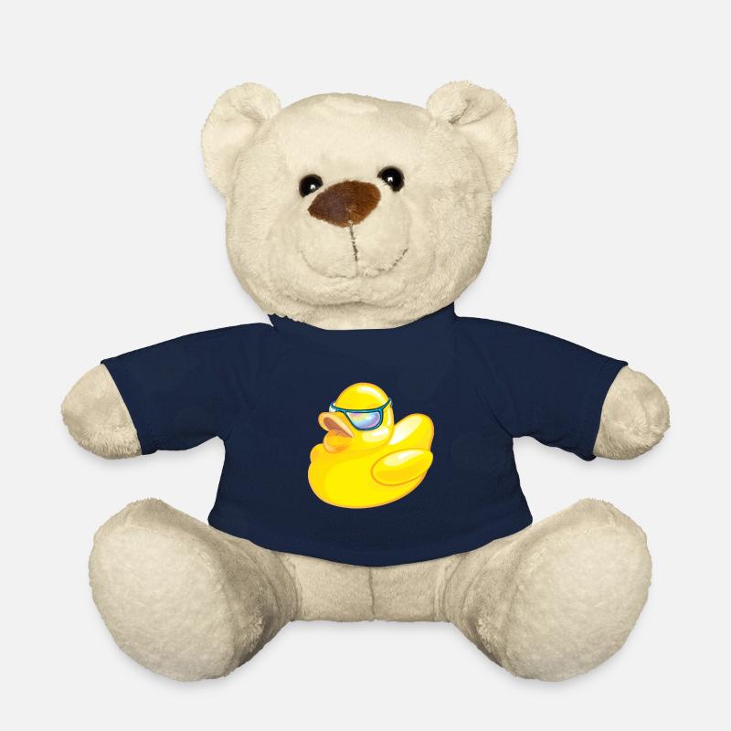 Yellow Cool Rubber Duck - Teddy Bear - french navy