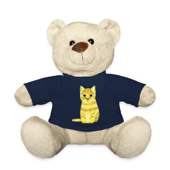 Fortune Cat - Teddy Bear - french navy - Front