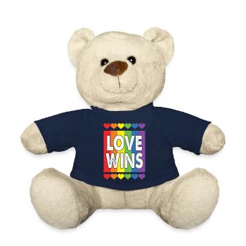 LBGT Flag Gay Pride L’amour humain gagne - Nounours - bleu marine - Devant
