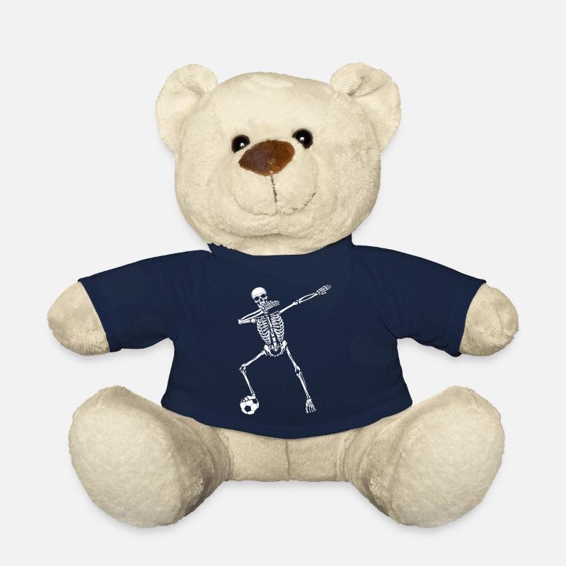 Halloween Dabbing Skelett Fussball - Teddy - French Navy