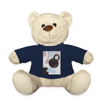 Image abstraite - trouvez votre amour - Nounours - bleu marine - Devant