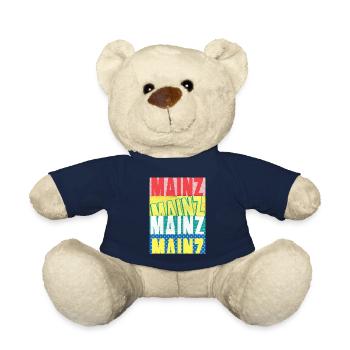 Mayence Allemagne City Font Skyline - Nounours - bleu marine - Devant