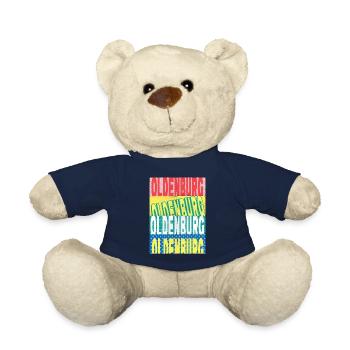 Oldenburg Deutschland Stadt Schrift Skyline - Teddy - French Navy - Vorne